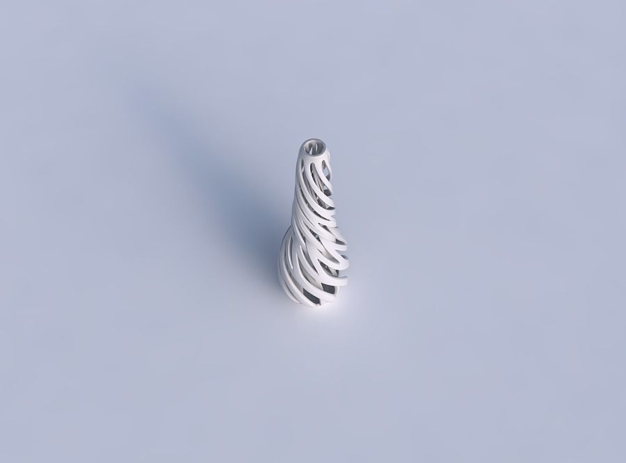 Vase twist taper slim with intertwining lines twisted and tap... 3D print model_1