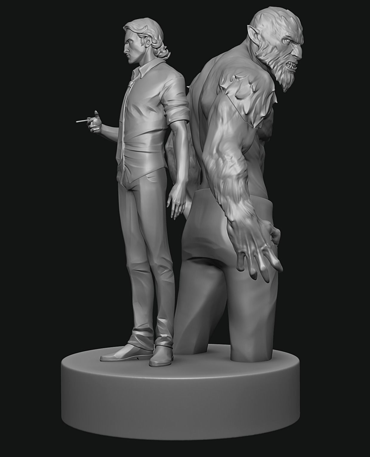 Bigby Wolf 3D print model 3D print model_3