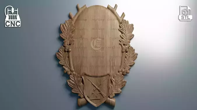 3D STL Files for CNC - Trophy Mounting Plaque