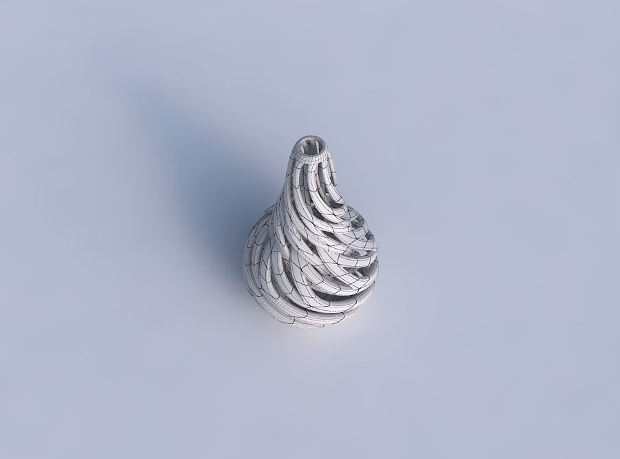 Vase twist taper slim with intertwining lines twisted and tap... 3D print model_6