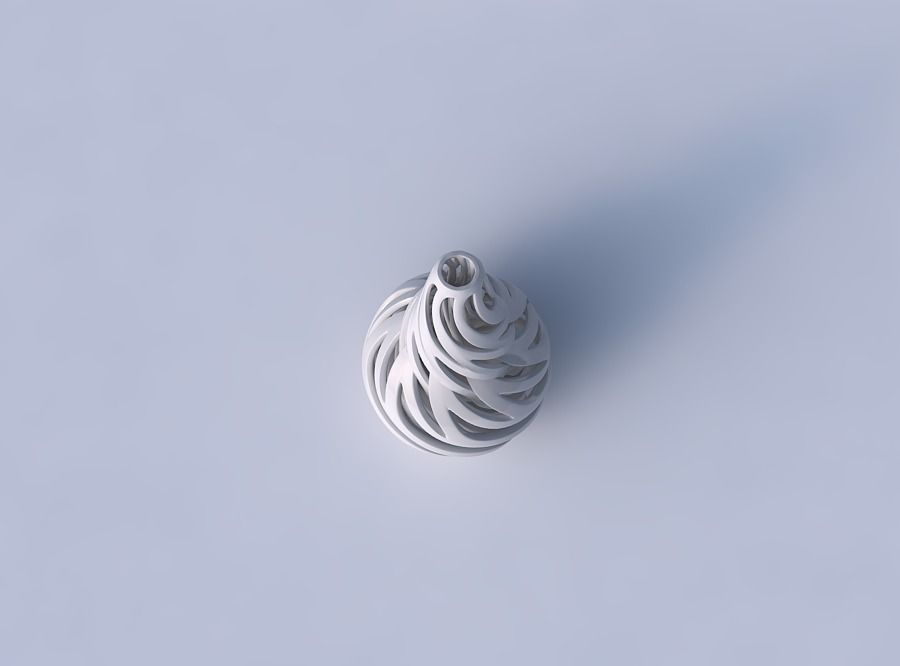 Vase twist taper slim with intertwining lines twisted and tap... 3D print model_2