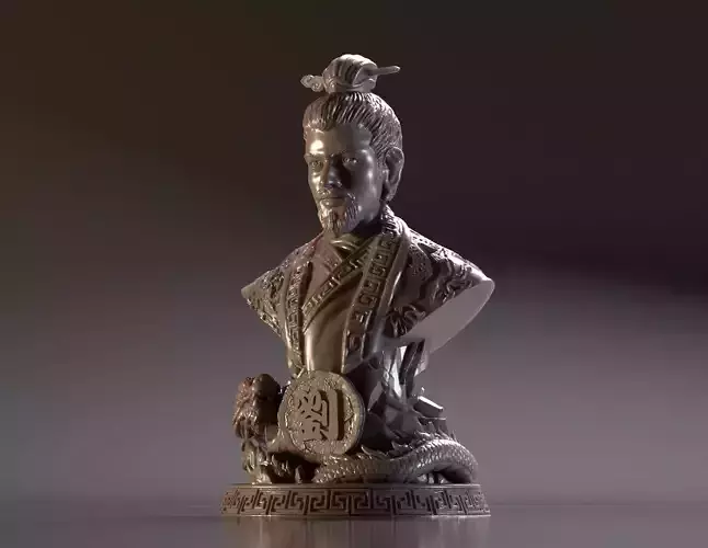 Bust of Liu Bei - Romance of the Three Kingdoms 3D print model