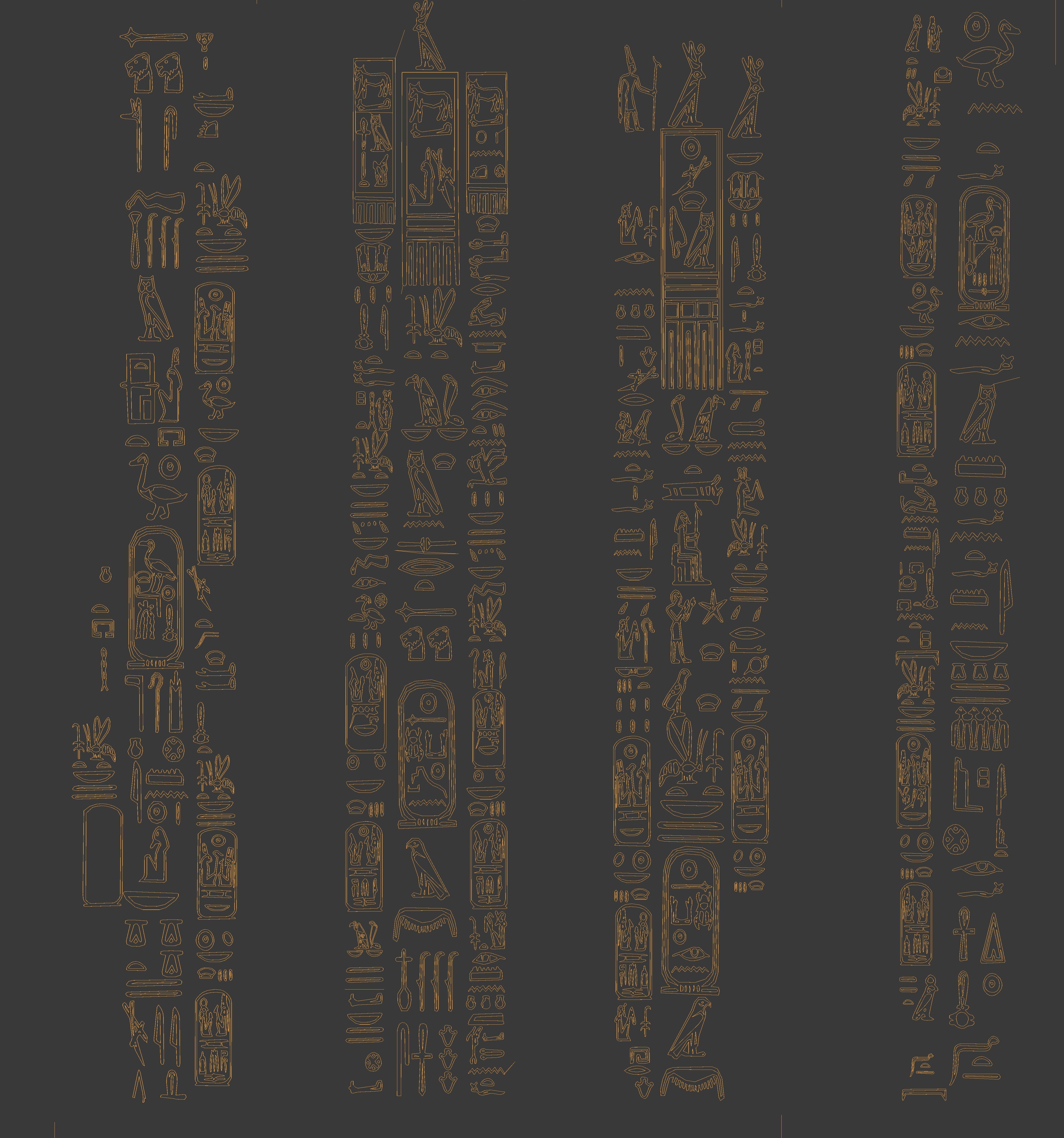 Obelisk in desert with palm trees 3D model_3