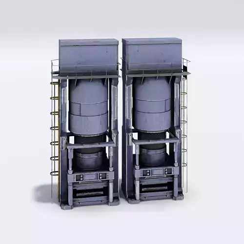Industrial Hydraulic Press Machine Free low-poly 3D model
