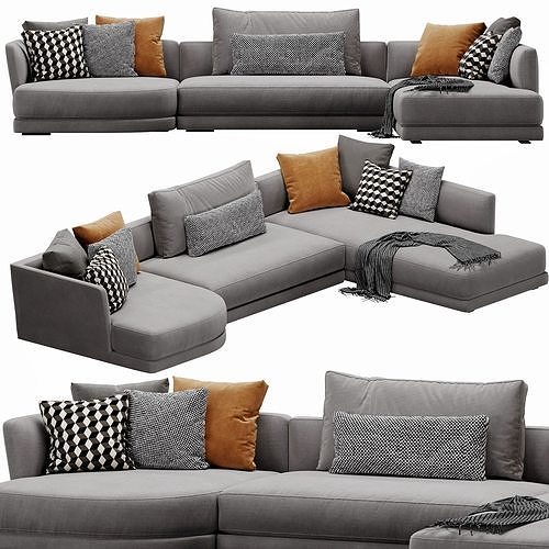 Verzelloni Lyndon Sectional 3D model 3