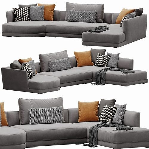 Verzelloni Lyndon Sectional 3D model 4