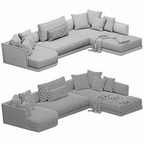 Verzelloni Lyndon Sectional 3D model 6