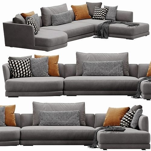 Verzelloni Lyndon Sectional 3D model 5
