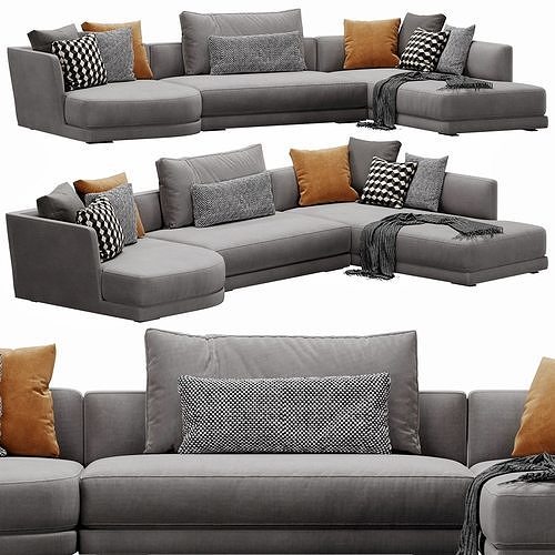 Verzelloni Lyndon Sectional 3D model 2