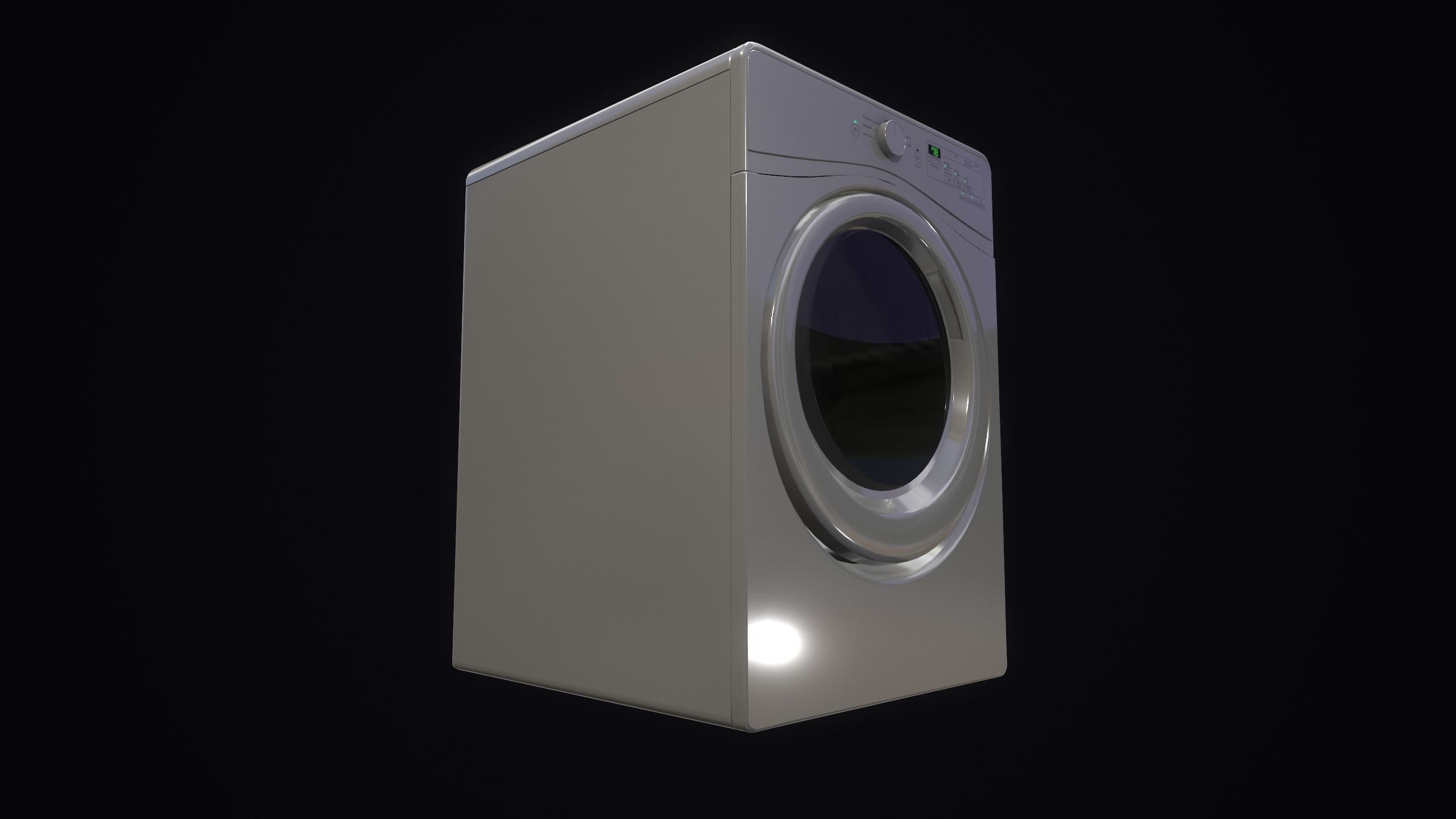 Washing and dryer machine Low-poly 3D model_5
