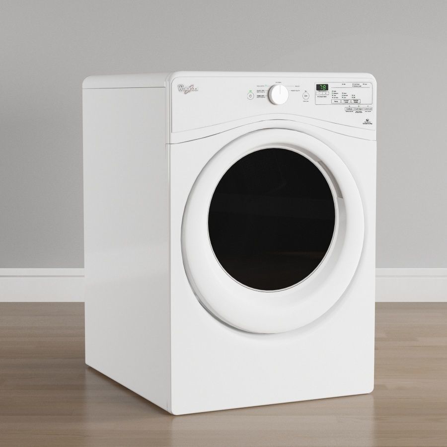 Washing and dryer machine Low-poly 3D model_6