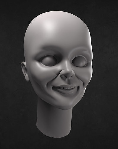 Annabelle 3D printable head 3D print model
