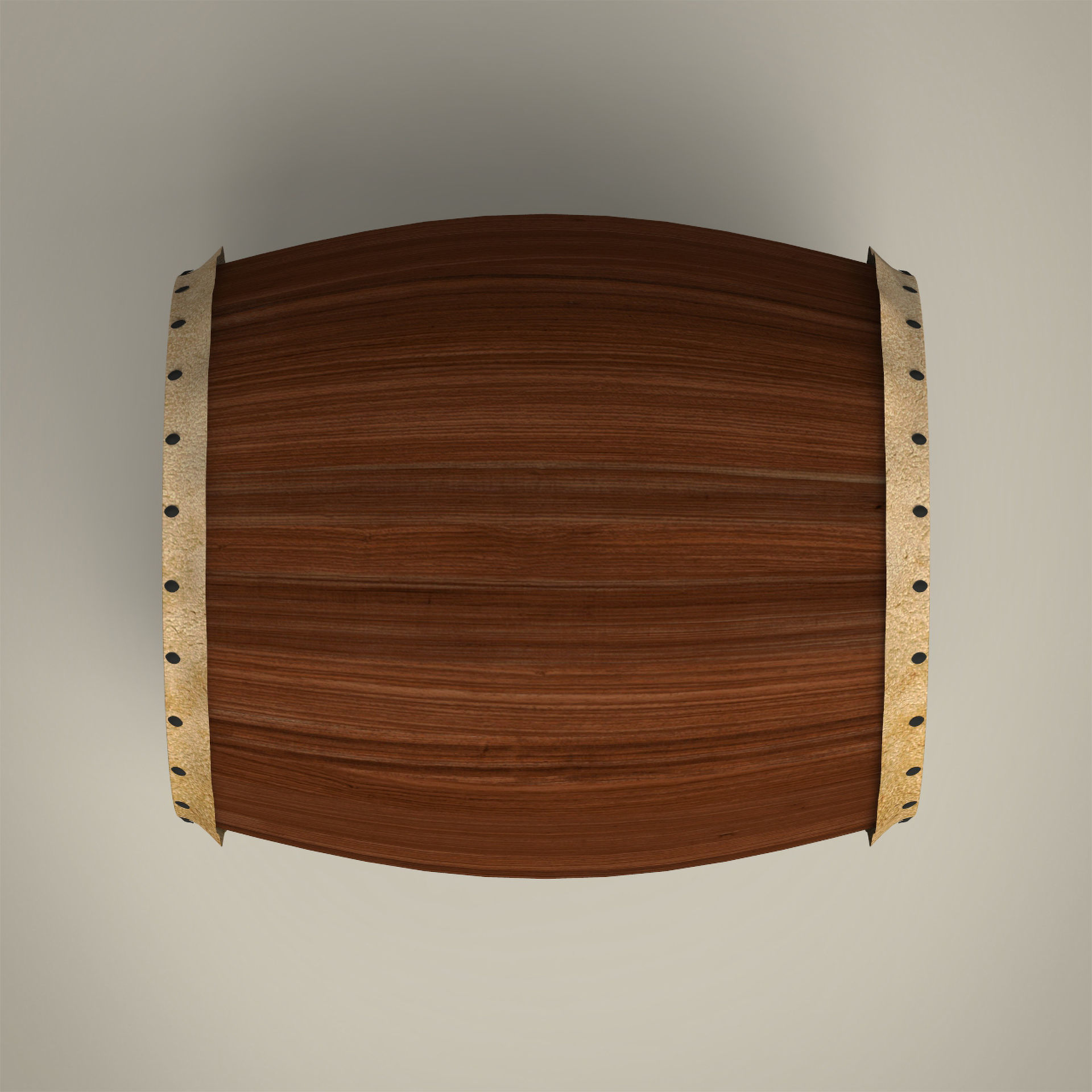 Wooden Drum 3D model_2