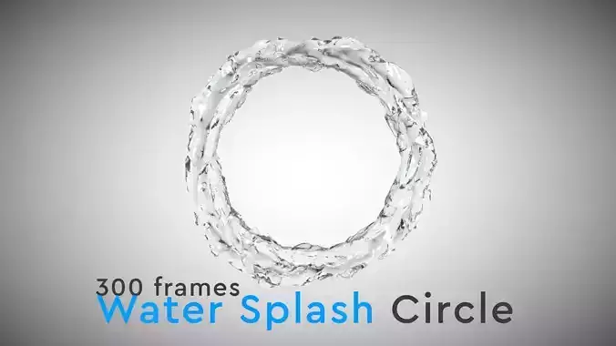 Water Splash Circle Animated 3D model 3D model