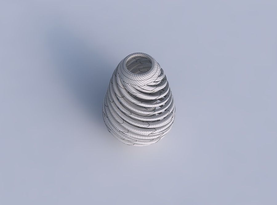 Vase taper with twisted inner and outer lines very twisted 3D print model_6