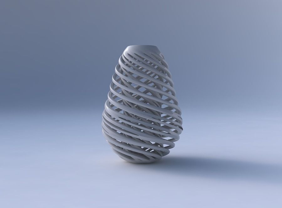 Vase taper with twisted inner and outer lines very twisted 3D print model_4