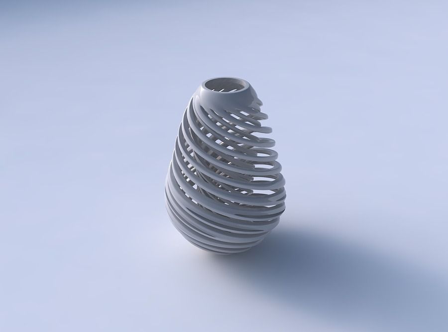 Vase taper with twisted inner and outer lines very twisted 3D print model_3