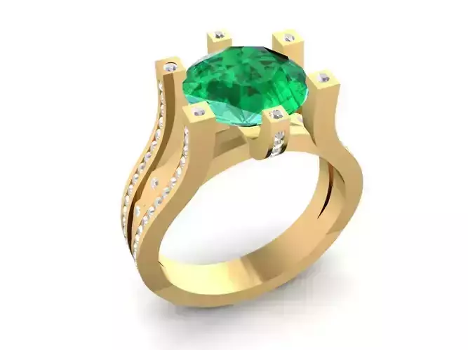 Elegant Solitaire Gemstone Engagement Ring for Women 2012