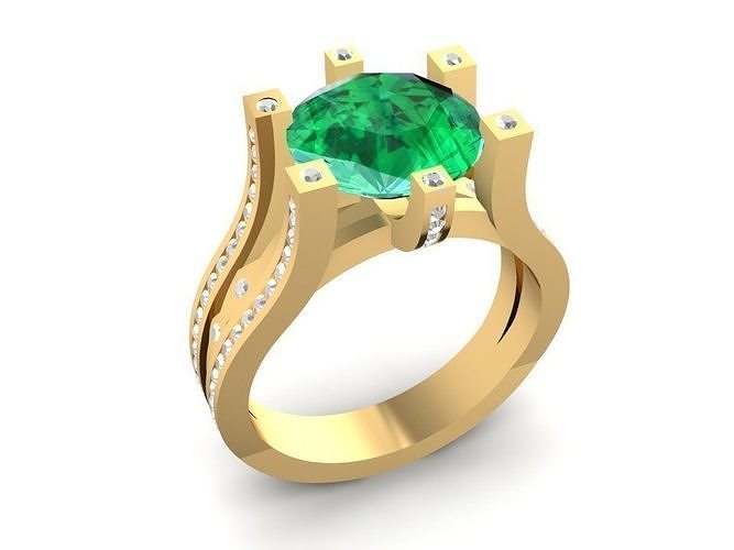 diamond ring for women 2012 3D print model