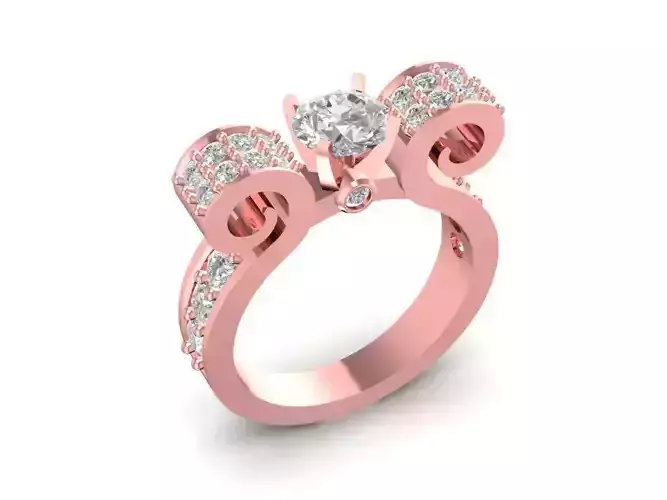 Elegant Crown Swirl Diamond Ring for Women 2013