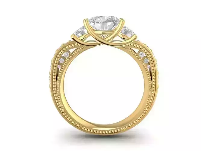 Luxury Solitaire Diamond Engagement Ring for Women 2016 3D print model