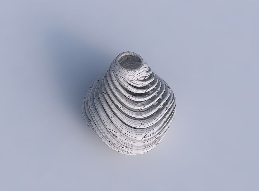 Vase taper with twisted inner and outer lines very twisted an... 3D print model_6