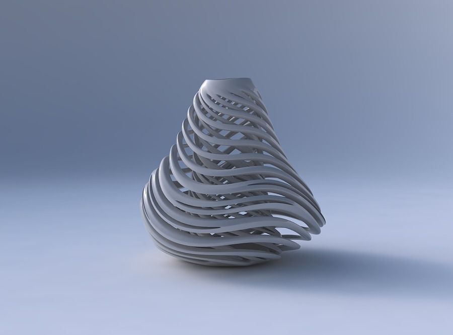 Vase taper with twisted inner and outer lines very twisted an... 3D print model_4
