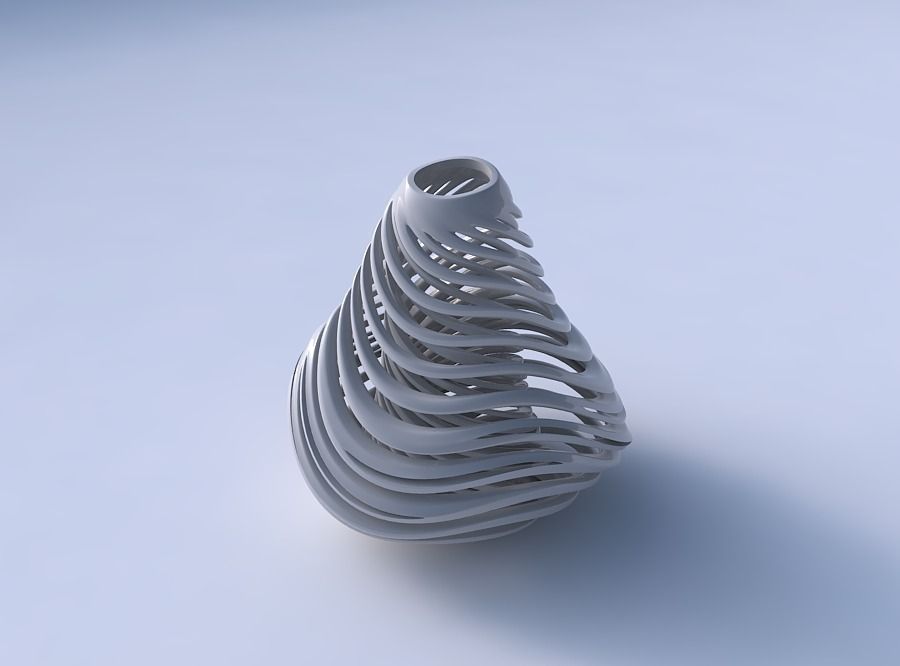 Vase taper with twisted inner and outer lines very twisted an... 3D print model_3