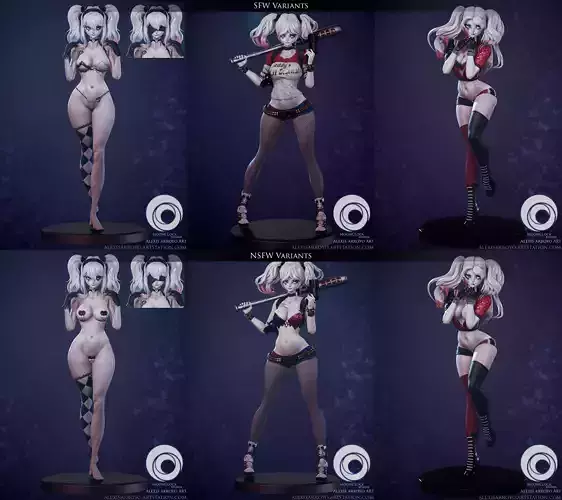 Harley Quinn Full Commercial Package 3D print model