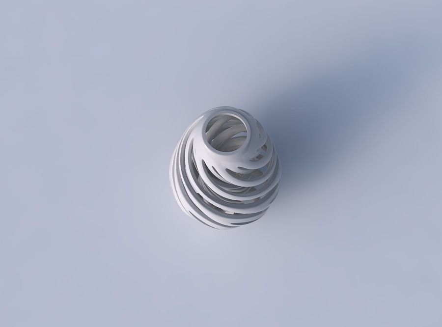 Vase taper with twisted inner and outer lines twisted 3D print model_2