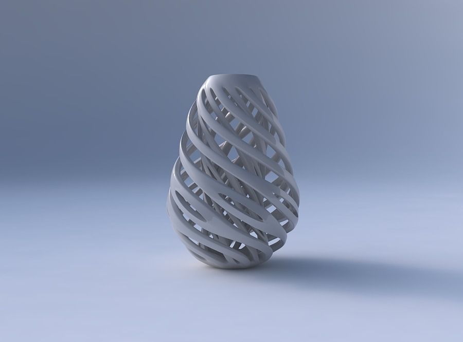 Vase taper with twisted inner and outer lines twisted 3D print model_4
