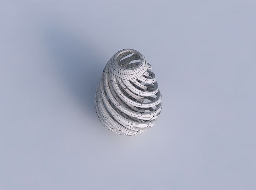 Vase taper with twisted inner and outer lines twisted 3D print model_6
