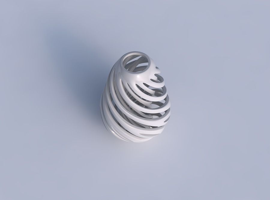 Vase taper with twisted inner and outer lines twisted 3D print model_1