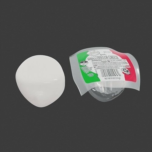 Package Of Mozzarella 3D model 7