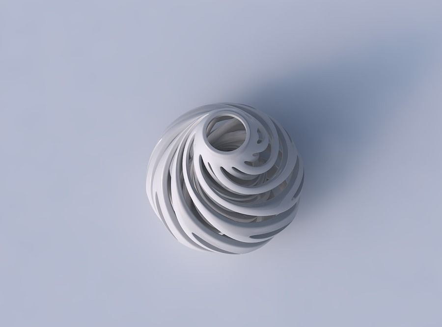 Vase taper with twisted inner and outer lines twisted and tap... 3D print model_2