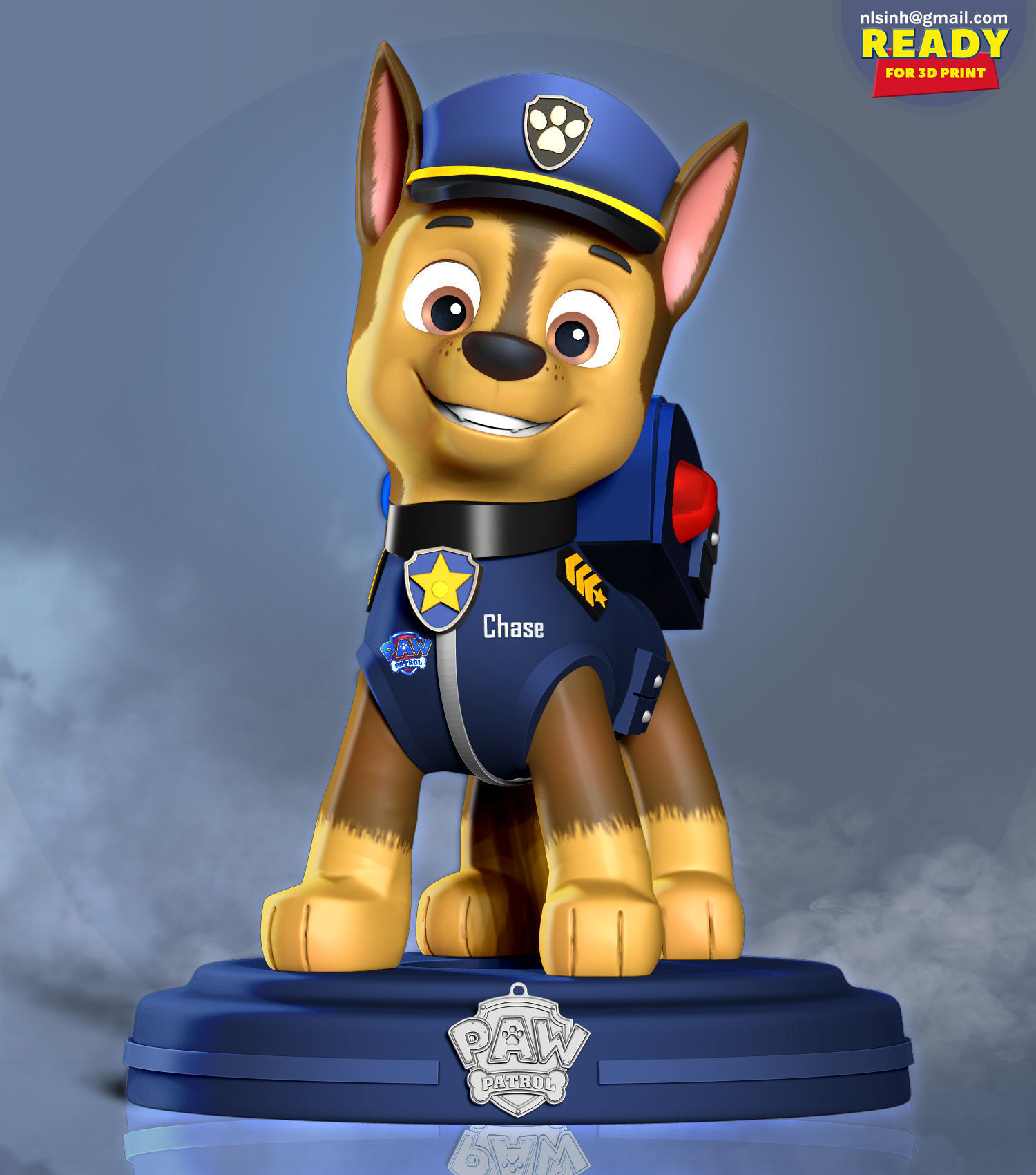 Chase - Paw Patrol The Movie 3D print model_7