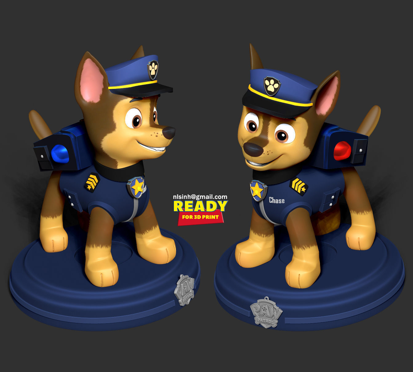 Chase - Paw Patrol The Movie 3D print model_3
