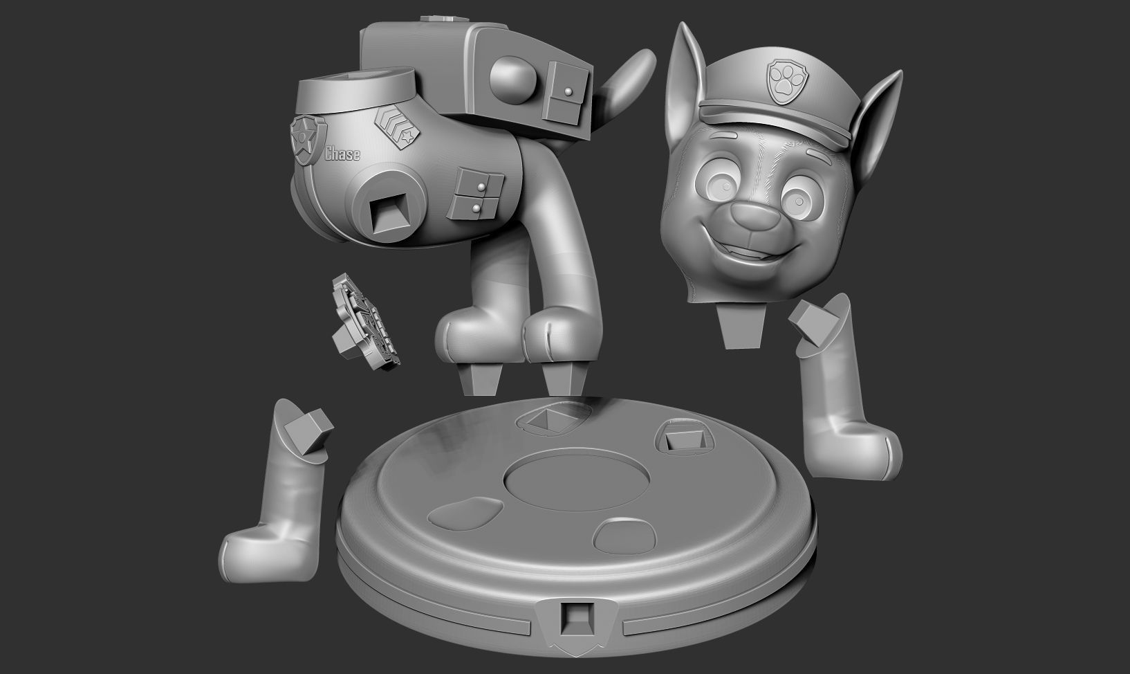 Chase - Paw Patrol The Movie 3D print model_2