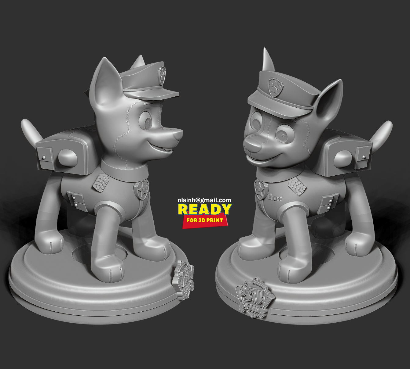 Chase - Paw Patrol The Movie 3D print model_5
