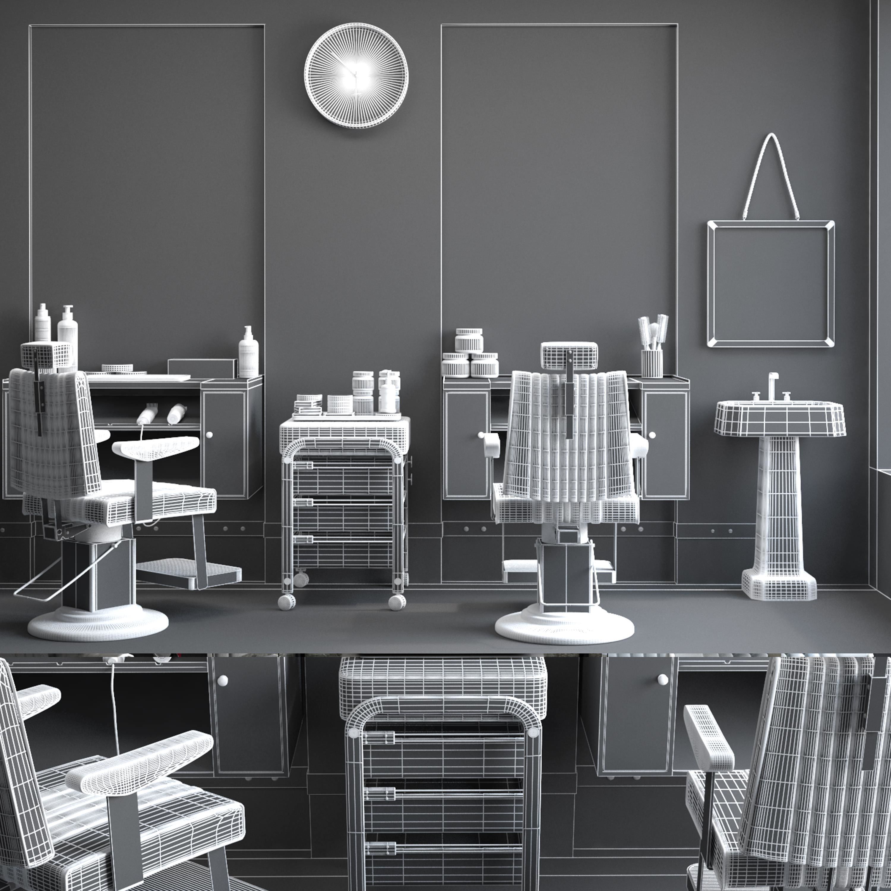 Barber Shop  2 3D model_3