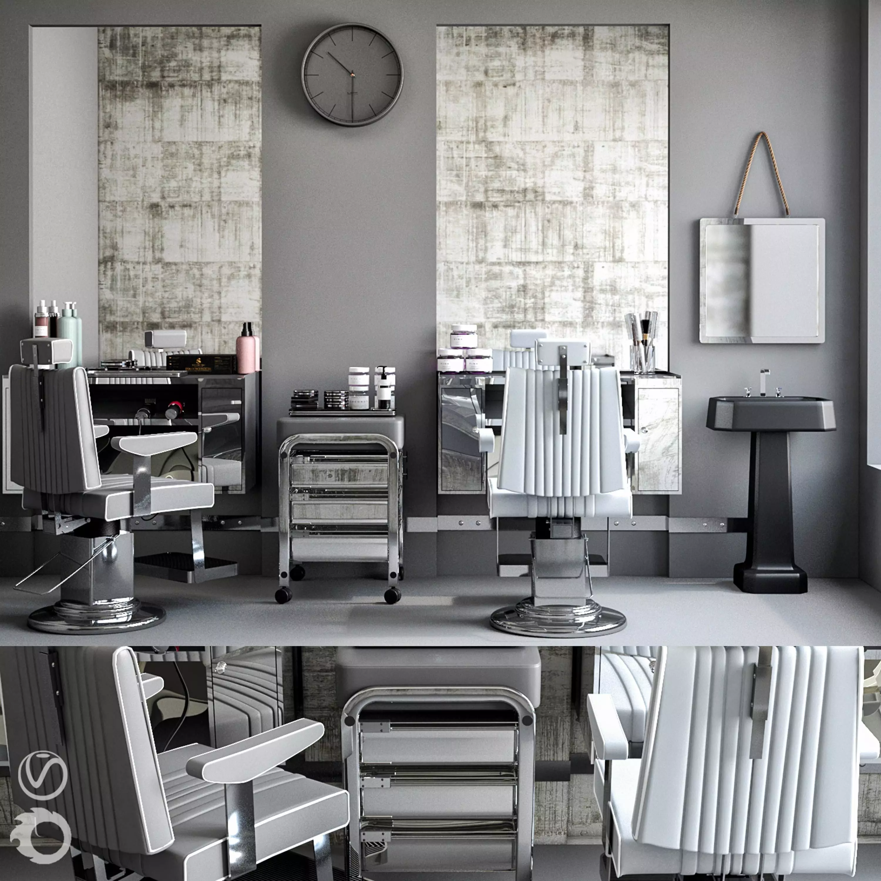 Barber Shop  2 3D model_0