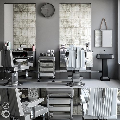 Barber Shop  2 3D model