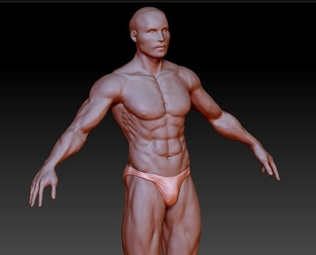muscle man 3D model map download model 3D printing 3D print model