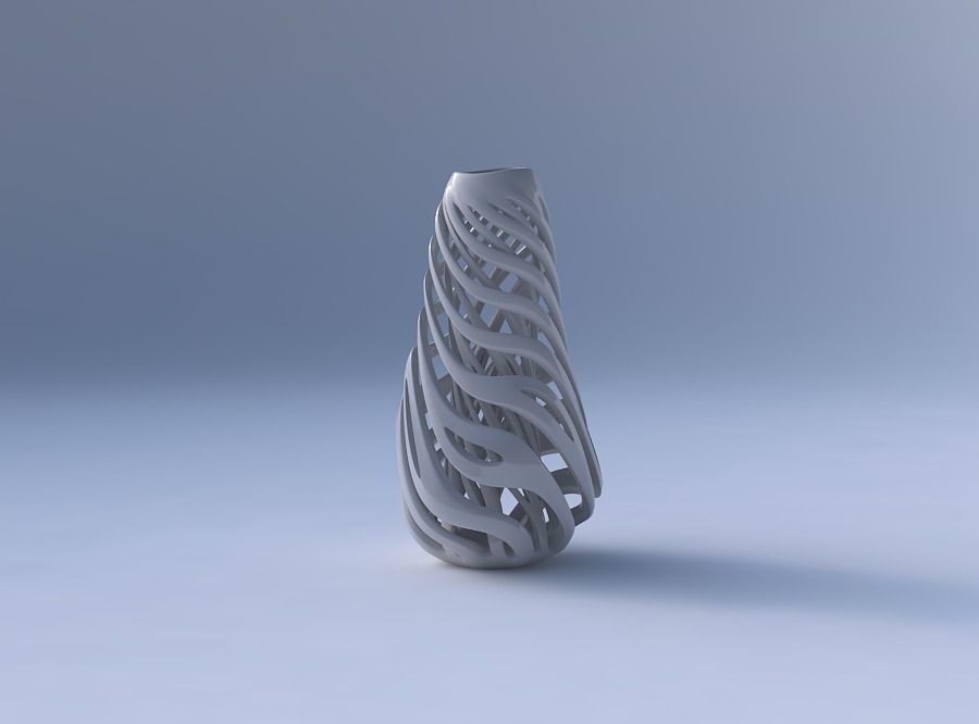 Vase taper with twisted inner and outer lines twisted and tap... 3D print model_4