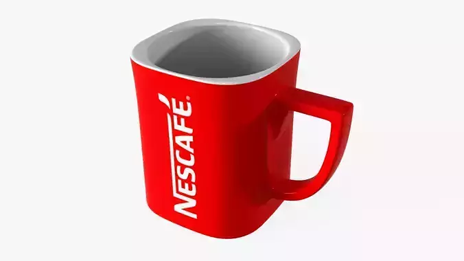 Nescafe mug Low-poly 3D model