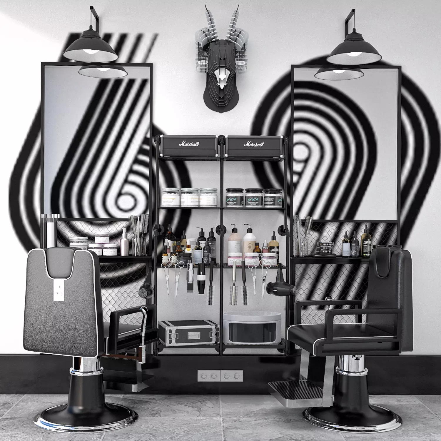 Baber Shop 4 3D model_0