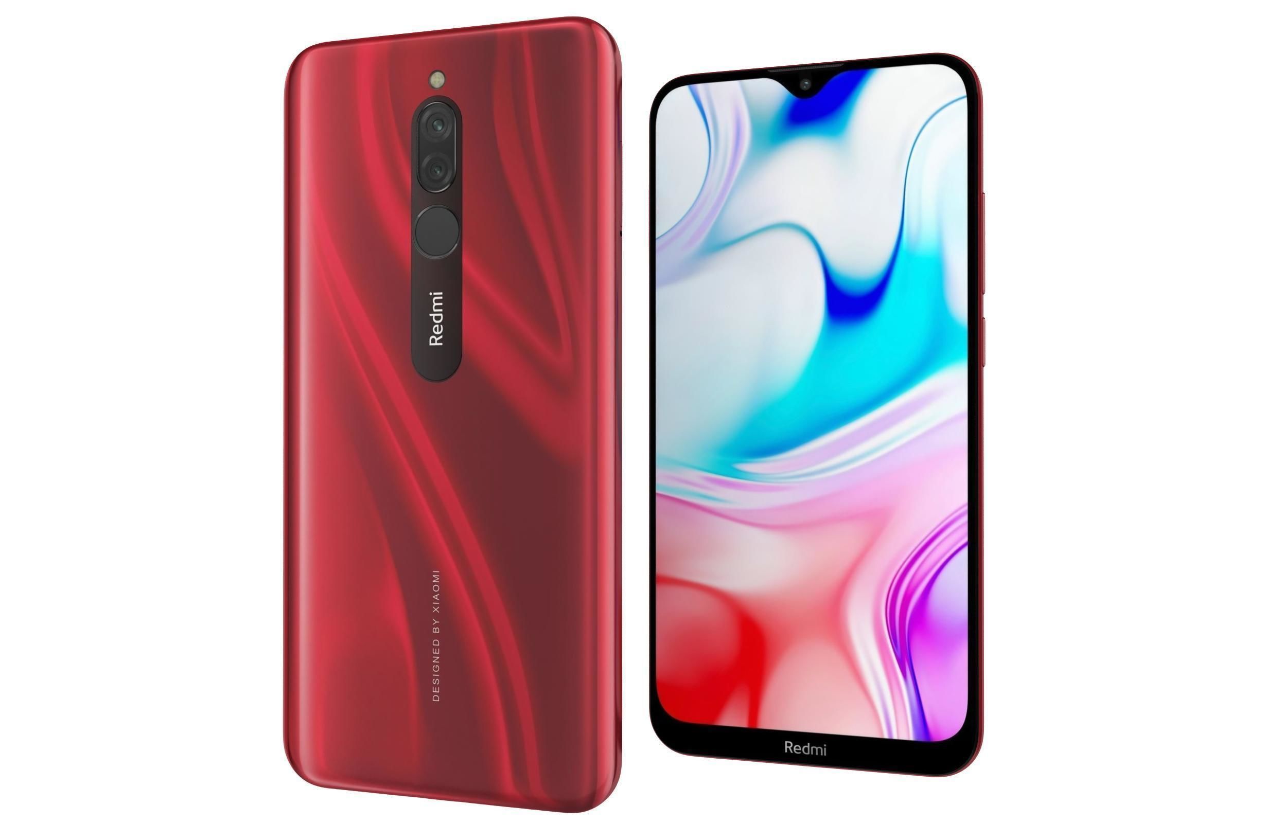 Xiaomi Redmi 8 Ruby Red 3D model_7