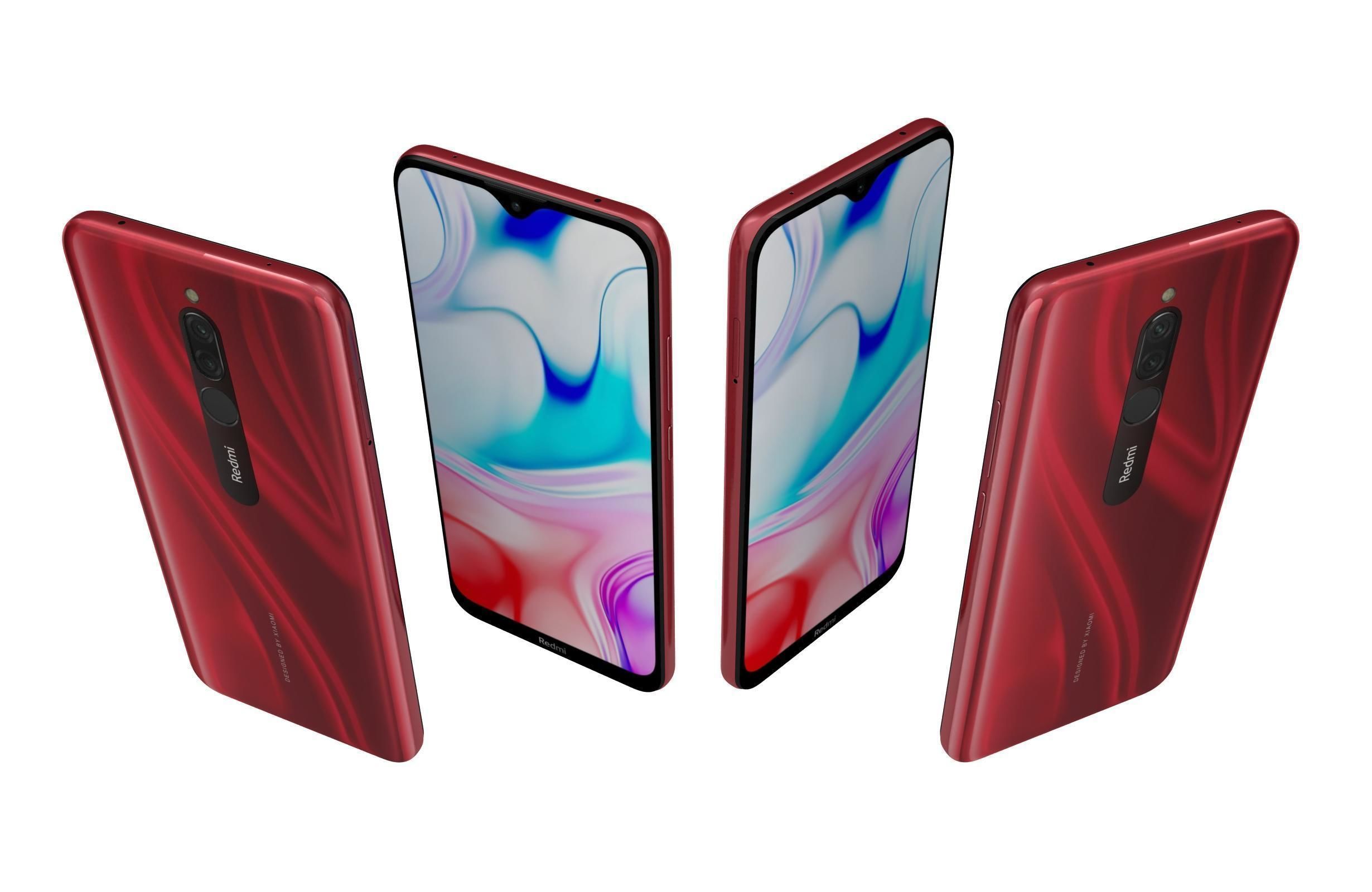 Xiaomi Redmi 8 Ruby Red 3D model_4
