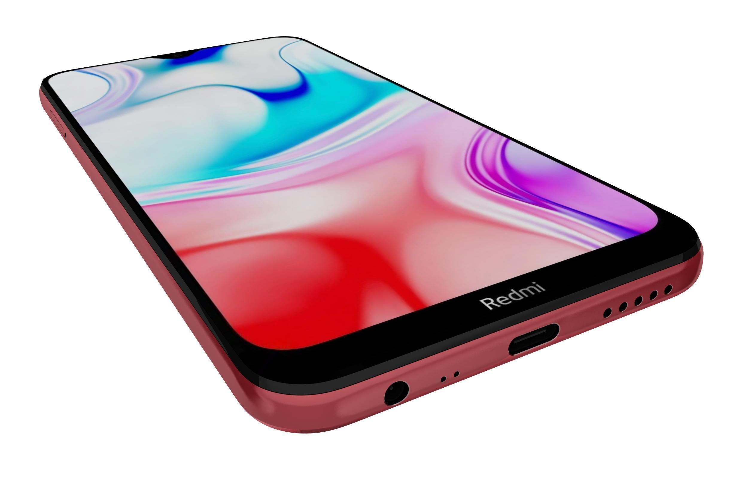 Xiaomi Redmi 8 Ruby Red 3D model_11