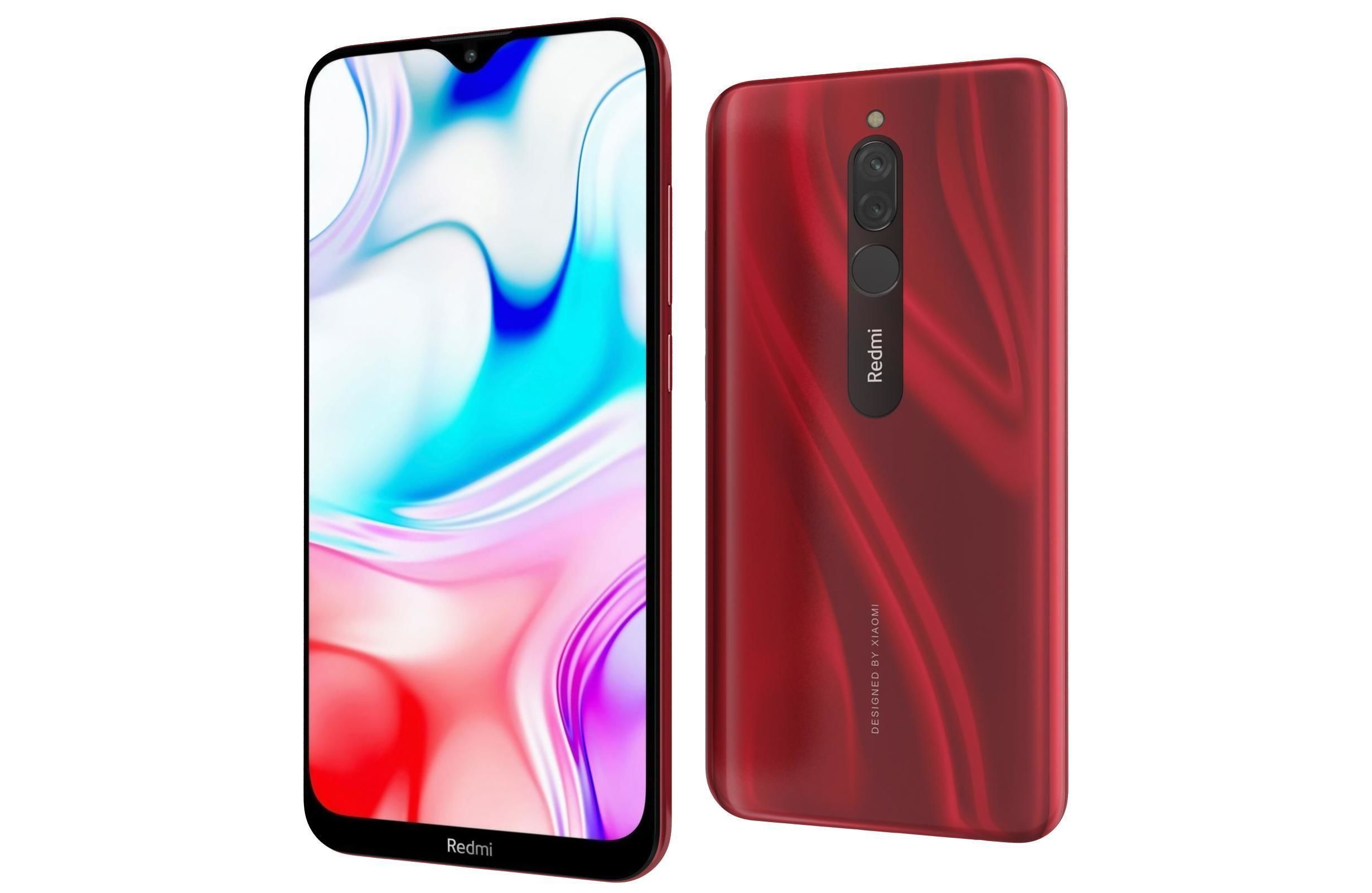 Xiaomi Redmi 8 Ruby Red 3D model_6